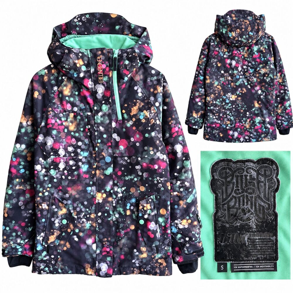 Billabong Anne-Flore Snowboard Jacket Women’s Small Colorful Abstract Ski Coat